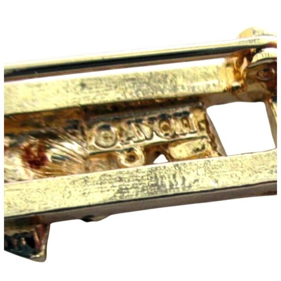 Avon Gilded Glory Bar Pin With Original Box - Vintage 80s Jewelry - Goldtone Flo - Picture 5 of 7